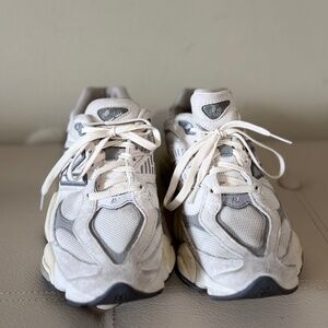 New Balance 9060 Sneakers - Sea Salt with Concrete and Silver Metallic